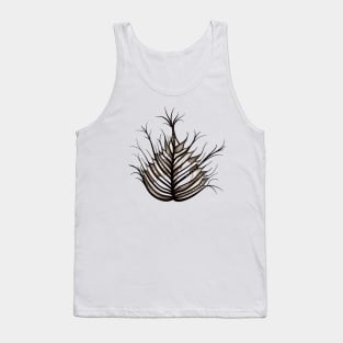 Hairy Leaf Abstract Botanical Art Tank Top